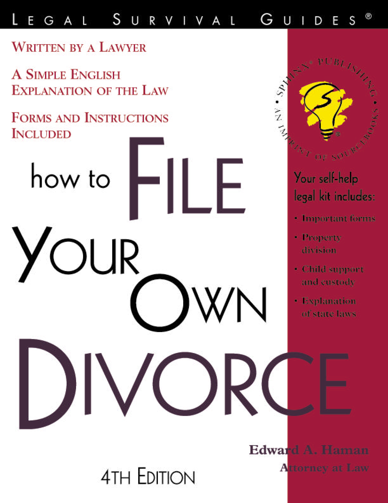 How to File Your Own Divorce_ With Forms Edward A. Haman 4 Edition